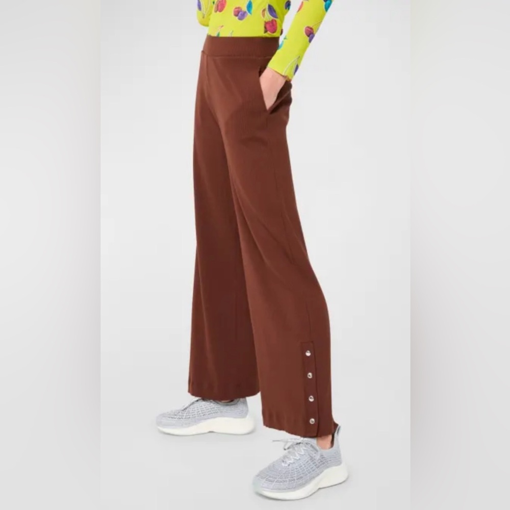 Terez Cafe Rib Wide-Leg Pants - Picture 2 of 6